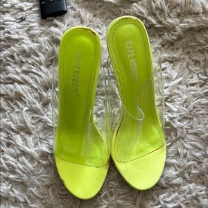 Cape Robbin Women's Neon Yellow Heels